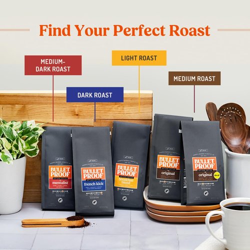 Bulletproof Original Medium Roast Whole Bean Decaf Coffee, 12 Ounces (Pack of 3), 100% Arabica Coffee Sourced from Central and South America