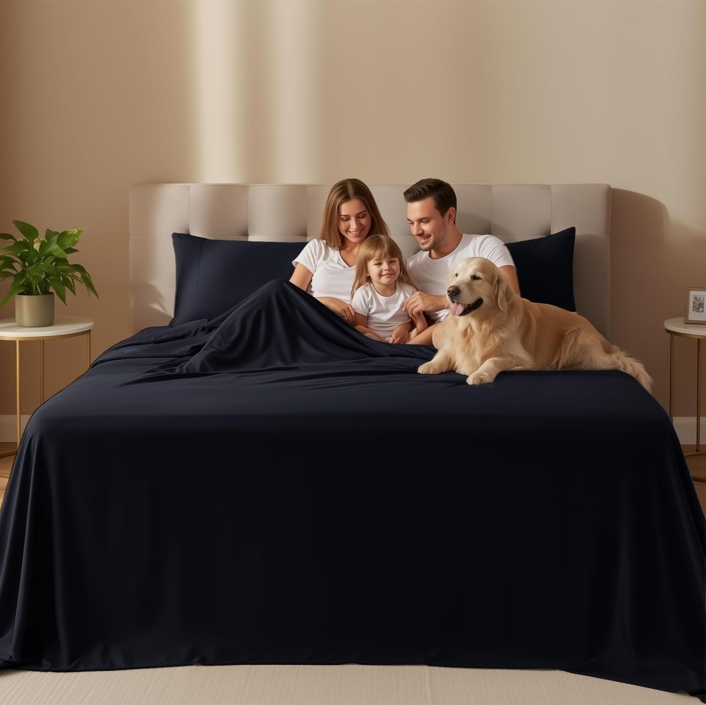 Utopia Bedding California King Size Sheet Set – 4 Piece Bed Sheets, Soft and Breathable Microfiber, Includes 1 Fitted Sheet, 1 Flat Sheet and 2 Pillowcases – Oeko Tex (Black)