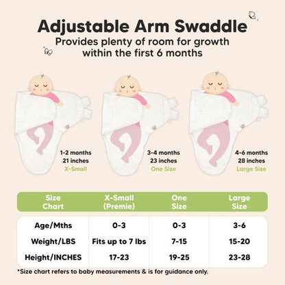3-Pack Organic Baby Swaddle Sleep Sacks - Swaddles for Newborns, Infant 0-3 Months, Baby Girls, Boys, Soft & Snug Newborn Sleep Sack, Nursery Swaddling Blankets (Soft White, OS)