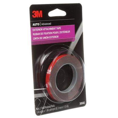 3M Auto Exterior Attachment Tape, 38582, 1/4 in x 5 ft