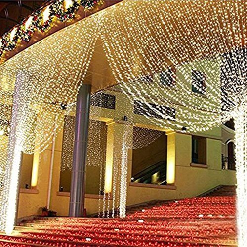 Geanmoki 306 LED Window Curtain String Lights - Perfect for Weddings, Parties & Home Decor