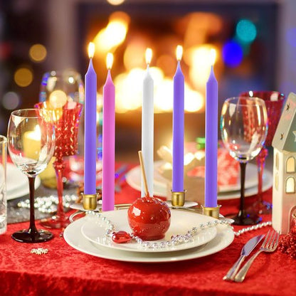 Jingmore Christmas Advent Candle Holder - Rustic Metal Wreath Ring for Pillar Candles | Round Design