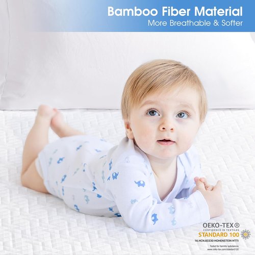 Hanherry Waterproof Mattress Protector - King Size Cooling Cover with 3D Air Fabric, Soft & Breathable, Fits 8''-21'' Deep Pocket