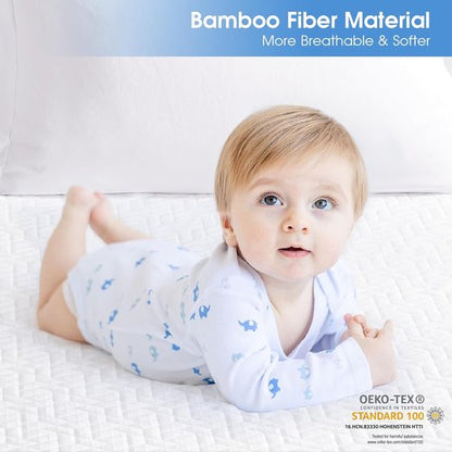 Hanherry Waterproof Mattress Protector - King Size Cooling Cover with 3D Air Fabric, Soft & Breathable, Fits 8''-21'' Deep Pocket