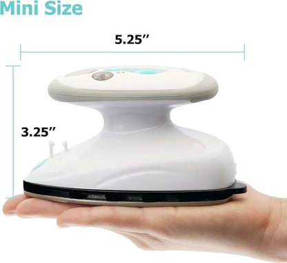 IIMII Mini Travel Steam Iron - Dual Voltage 420W, Fast Heating, Non-Stick Soleplate | Compact Design for Quilting & Sewing