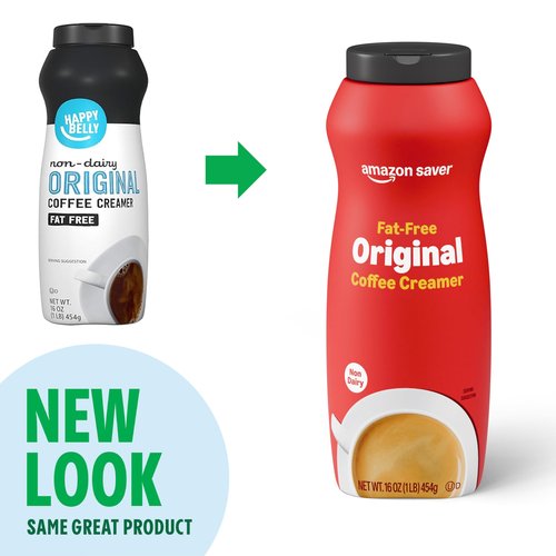Amazon Saver, Powdered Non-Dairy Original Coffee Creamer, Fat-Free, 16 Oz