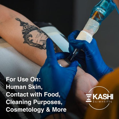 Kashi Scientific Medical Examination Nitrile Gloves - Medium - Powder-Free, Latex-Free, Finger Tip Textured, 4mil Thick Blue Glove, Patient & Food Safe - 10 Box of 100 Gloves, Case of 1000
