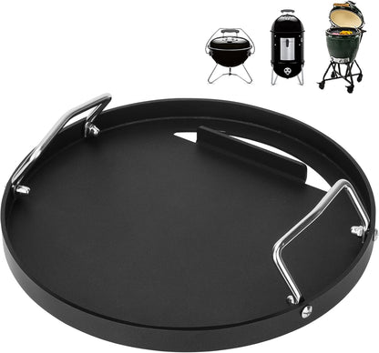 Weber Full Size Griddle Inserts - Flat Top Griddle for 14" Charcoal Grills & Smokers | Replacement Part for Weber 7431