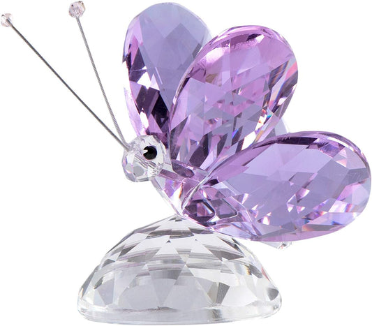 Arikyrist Crystal Butterfly Statue - Purple Collectible Figurine for Home & Office Decor