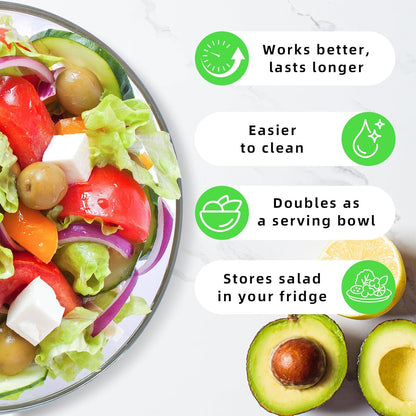 Salad Spinner - Skiennix Lettuce Spinner with Push-Button Lid & Non-Slip Base | 3.8QT Vegetable Washer