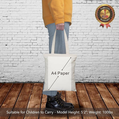 TOPDesign Cotton Tote Bags - 10-Pack Lightweight Reusable Grocery Bags | 11.8"x13" for DIY & Promotions