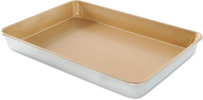 Nordic Ware Naturals Non-Stick Aluminum High-Side Sheet Cake Pan - Durable & Versatile Baking Essential