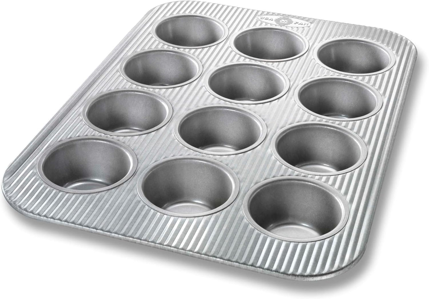 USA Pan Muffin Pan - 12-Well Aluminized Steel Bakeware for Perfect Muffins
