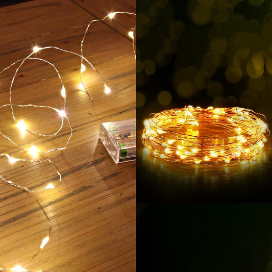 Ariceleo LED String Light Bundle - 16.4ft Battery & USB Powered for Versatile Lighting