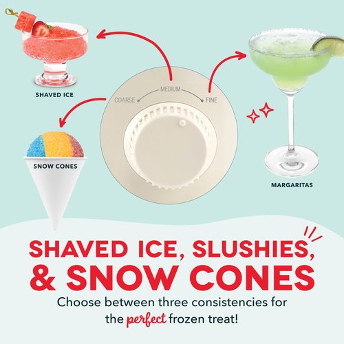 Dash Deluxe Shaved Ice & Sushy Maker with Serving Pitcher, 1L, Multi-Purpose Ice Shaver Machine for Homemade Shaved Ice, Snow Cones, Slushies, Cocktails & More - Cream