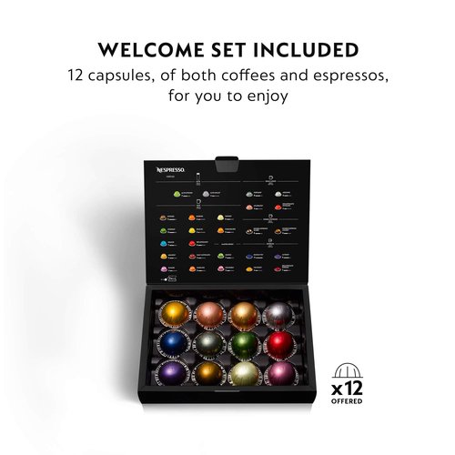 Nespresso VertuoPlus Deluxe Coffee and Espresso Machine by De'Longhi, 37 Oz, Black