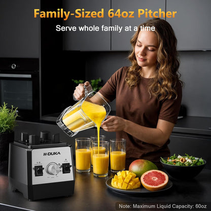 Skiennix Blender - 64 Oz Smoothie Maker with BPA-Free Container | Ice Crushing & Dishwasher Safe