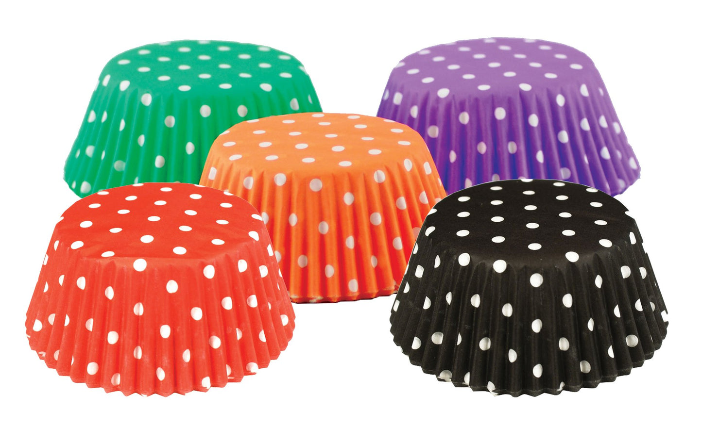 Fox Run Polka Dot Bake Cup Set, 3.75 x 3.75 x 1.25 inches, Multicolored,8115,300