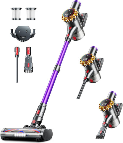 Skiennix Cordless Vacuum Cleaner - 550W 45KPA Power | 60-Minute Runtime, LED Display, Lightweight Design for Pet Hair & Hard Floors