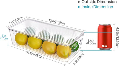 Vtopmart Clear Storage Bins - 8-Piece Stackable Organizers with Lids for Kitchen & Pantry