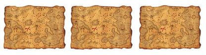 Beistle Plastic Pirate Treasure Map 3 Piece Party Accessories Game Favors Birthday Decorations