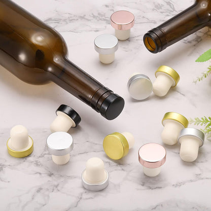 uxcell 72 Pcs Wine Bottle Corks, T-shaped Stopper Cork, Wine Stopper, Reusable Wine Bottle Corks Sealing Plug Bottle for Homemade Wine Beer Bottles,Silver