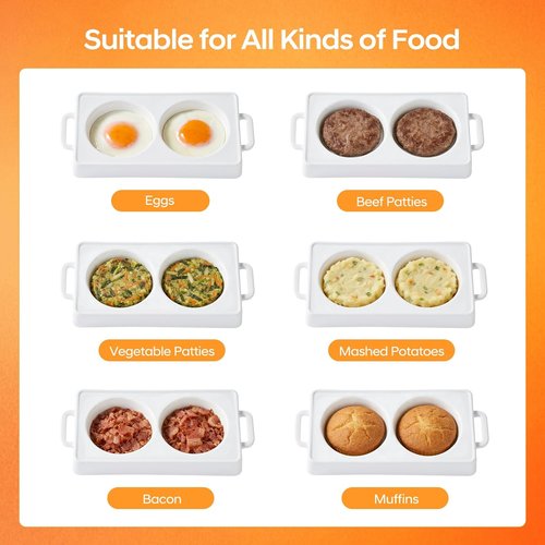 EliteVibe Microwave Egg Cooker - BPA-Free Non-Stick Omelette Maker | Quick & Easy Cooking (2 PCS)
