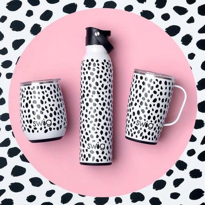 Swig Life 20oz Insulated Water Bottle - Travel-Friendly Design with Straw & Lid | Stainless Steel (Spot On)