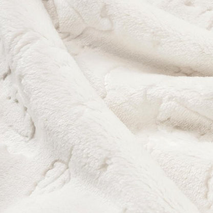 BORITAR Fleece Baby Blanket - Ultra Soft 3D Animal Design for Boys & Girls | Cozy Infant Receiving Blanket (30x40 Inches, Cream)