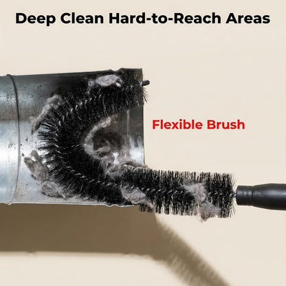 3Pcs Dryer Vent Cleaner Kit - Flexible Lint Brush & Vacuum Attachment with Storage Bag