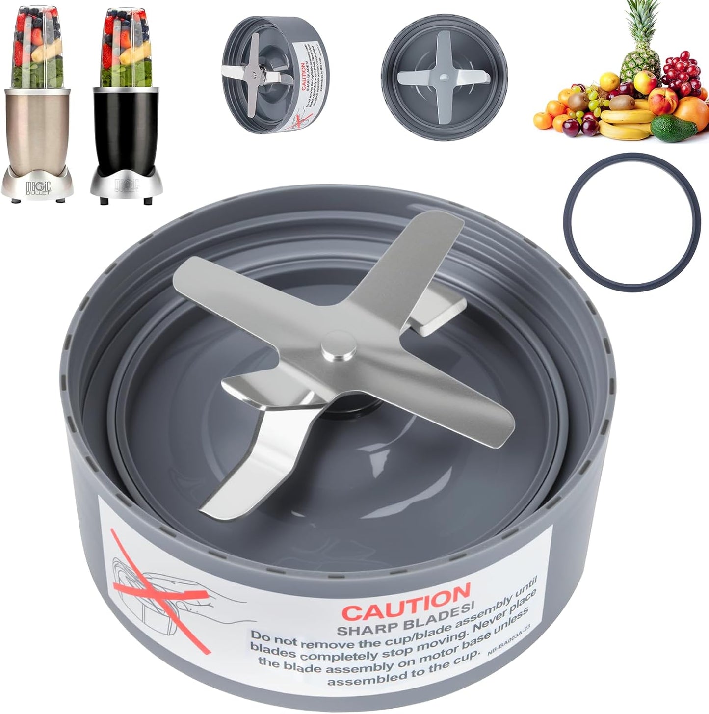 NutriBullet Replacement Extractor Blade - Food-Grade Silicone Gasket Seal Ring | Fits 600W/900W Pro Series