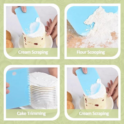 FANTEXY Piping Bags and Tips Set - 33 Reusable Cake Decorating Supplies with Icing Tips & Scrapers