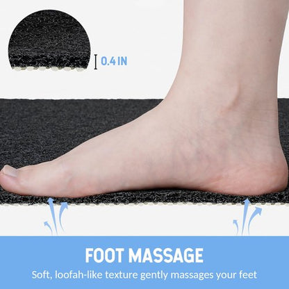 Hargiis Non-Slip Bathtub Mat, Anti Slip Shower Mat, Fast Drying Bathtub Mats, Foot Scrubber Mat, Anti Slip Mat for Tub, Floor, Bathroom, Kitchen, Home, Hotel (Black 24"×24")