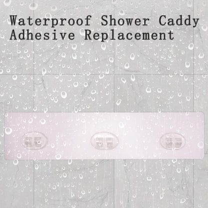Skiennix Shower Caddy Adhesive | Strong Transparent No-Drill Replacement Pads - 2 Pack for Bathroom & Kitchen Storage