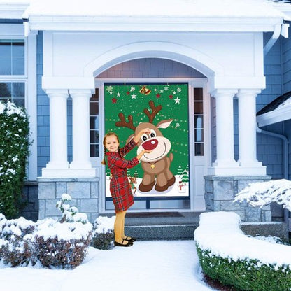 FINGOOO Christmas Reindeer Game - Fun Pin The Nose Activity for Kids | Large Poster for Holiday Parties