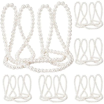 6 Pack 72ft Pearl Garland for Christmas Tree Decor – 12mm Beads, Large Pearl Strand