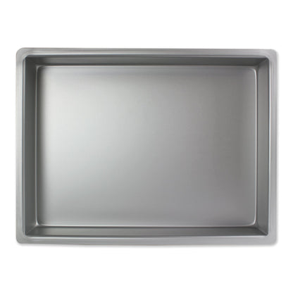 PME OBL09122 Aluminium Oblong Cake Pan 9 x 12 x 2-Inch Deep Silver