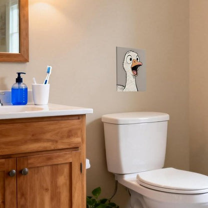 Heamubo Funny Duck Bathroom Wall Art - Unique Rustic Canvas Prints | 8"x10" Ready to Hang Decor