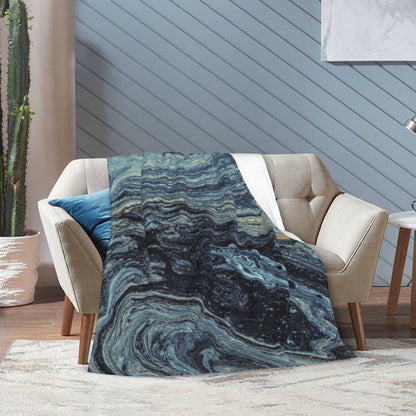 Perinsto Marble Background Throw Blanket Ultra Soft Warm All Season Decorative Fleece Blankets for Bed Chair Car Sofa Couch Bedroom 50"X40"