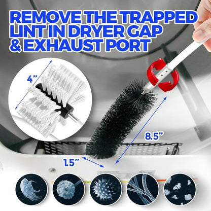 Holikme 30 Feet Dryer Vent Cleaner Kit - Flexible Lint Brush with Drill Attachment for Easy Cleaning