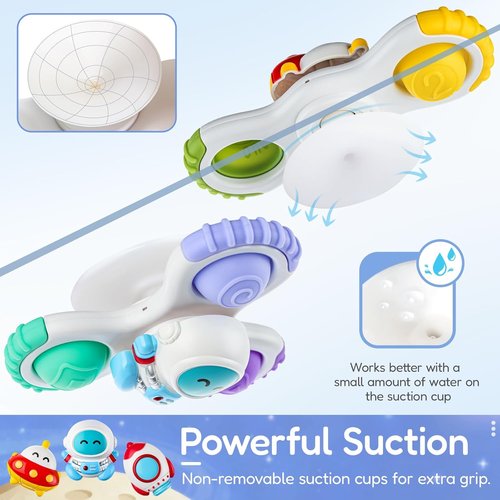 ALASOU Pop Suction Cup Spinner Toys - Sensory Travel Fun for Infants & Toddlers | Ideal Gift for Ages 1-2