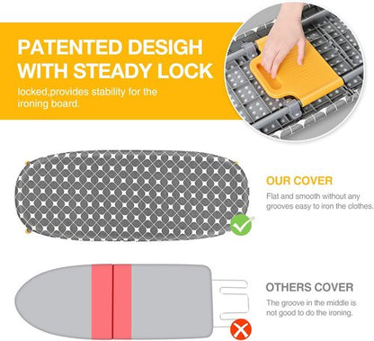 APEXCHASER Foldable Ironing Board - Portable Mini Iron Table with Heat Resistant Covers | Yellow