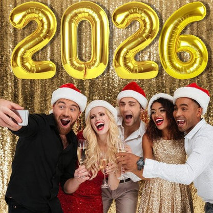 2026 Gold Number Balloons - 40 Inch New Year's Eve Party Decorations | Graduation & Birthday Celebrations