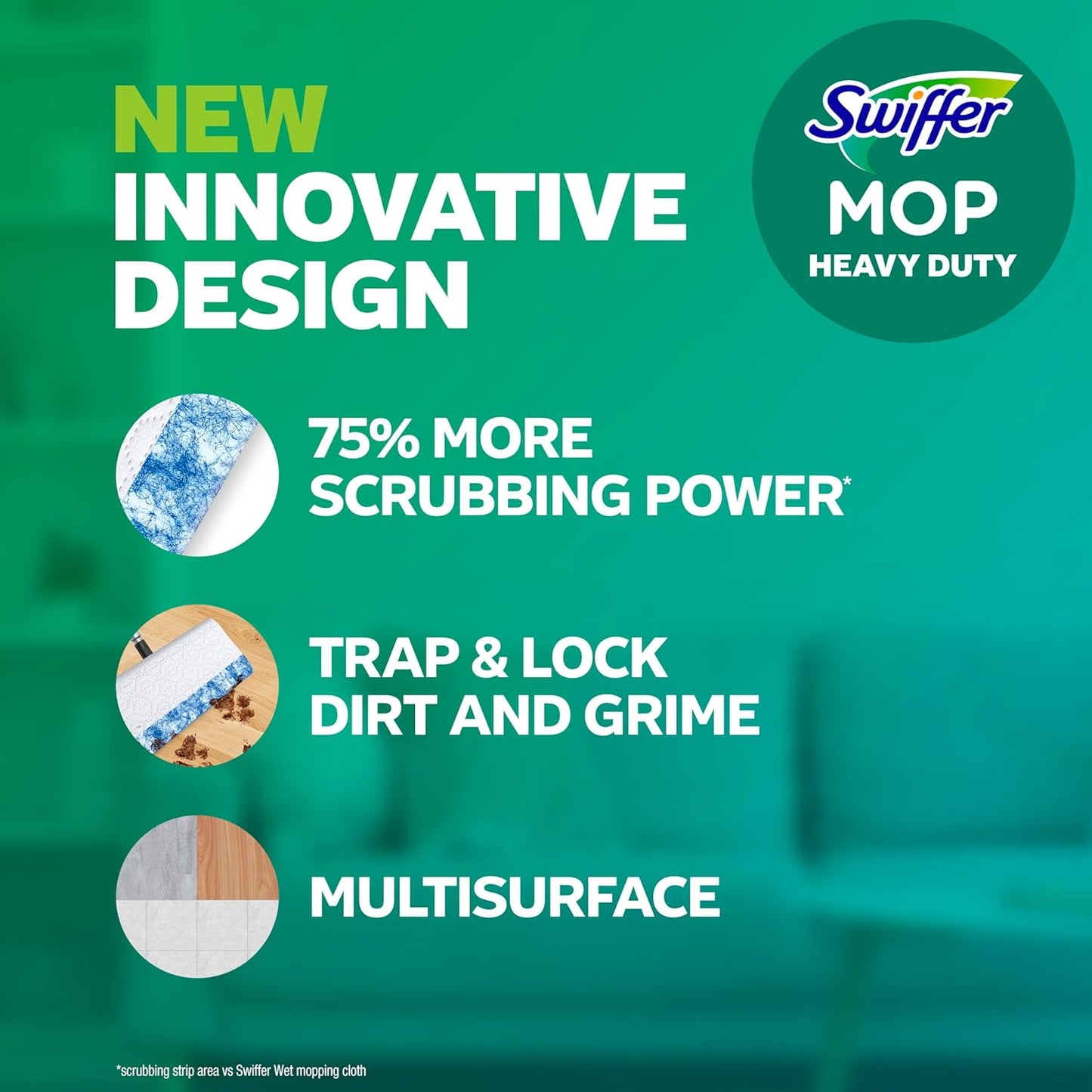 Swiffer Heavy Duty Mop Refills - Multi-Surface Cleaning Cloths with Fresh Outdoor Scent | 20 Count