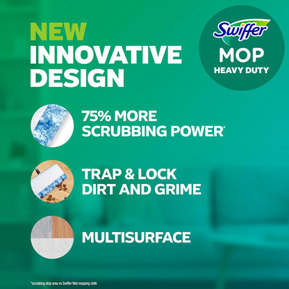 Swiffer Heavy Duty Mop Refills - Multi-Surface Cleaning Cloths with Fresh Outdoor Scent | 20 Count