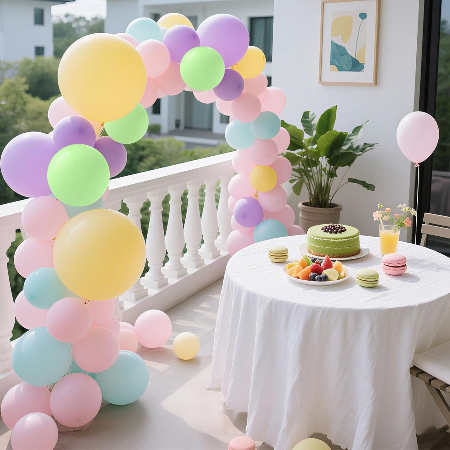 Skiennix 12-Inch Pastel Balloons - 100 Assorted Macaron Latex Party Balloons for Birthday & Baby Shower Decor