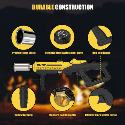 TBTeek Propane Torch - Powerful Adjustable Grill Torch for Cooking & BBQ | Ideal for Searing Steaks & Campfires
