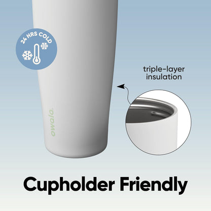 Owala FreeSip Tumbler - Insulated Stainless Steel Water Bottle with Built-In Straw | 40oz, BPA Free, Leak Proof, Iced Breeze