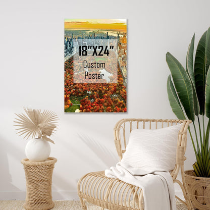 ZXDZSM Custom Canvas Poster - Personalized Photo Wall Art Print (Unframed, 18" x 24")
