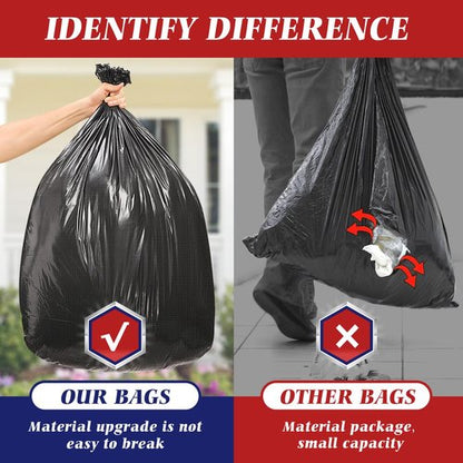 30-33 Gallon 100 Counts Large Trash Bags w/Ties Black Garbage Bags, Large Trash Can Liners for Home,Kitchen,Office,All Purpose Light Residential or Commercial Waste,Outdoor Lawn and Leaf Bags